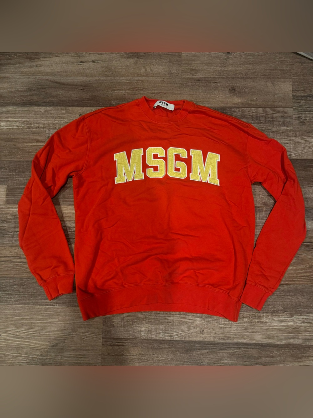 MSGM Orange Logo Sweatshirt
